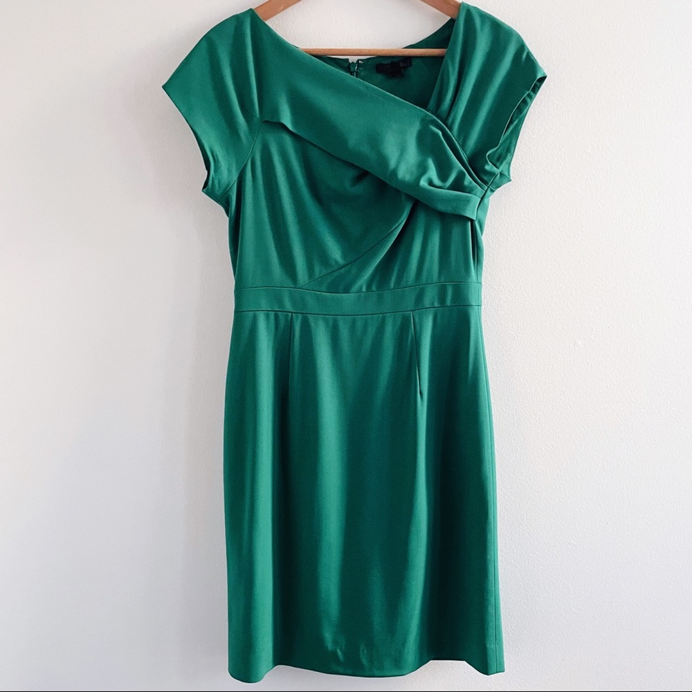J. Crew Emerald Green Wool Sheath Wiggle Dress 2